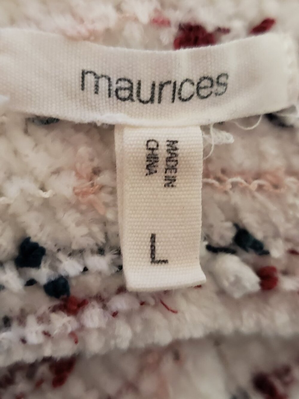 Maurices Confetti Speckled Knit Cardigan Oversized Whimsigoth Mori Boho Chunky L - Picture 6 of 8